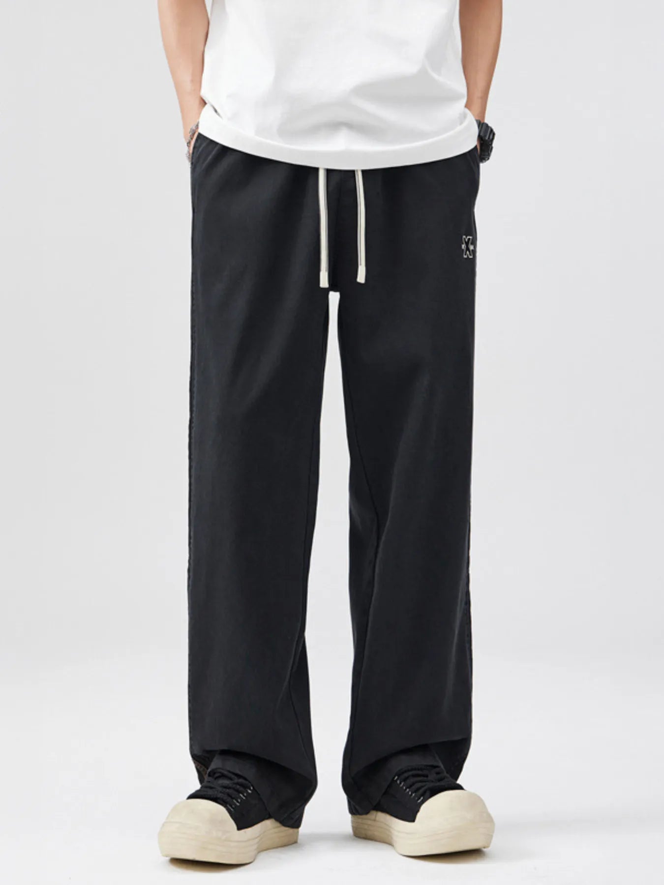 Men's Full Size Drawstring Wide Leg Pants Plus Size