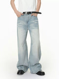 Men's Vintage Wash Wide Leg Jeans