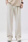 Men's Full Size Loose Fit Casual Pleated Pants Plus Size