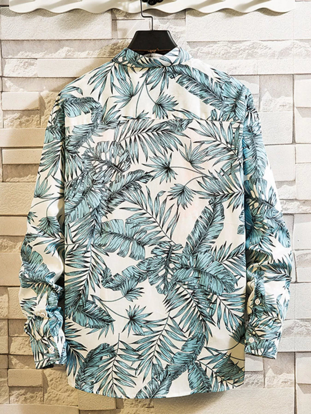 Men's Plus Size Printed Button Up Shirt