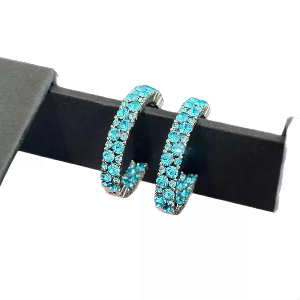 Sparkling C-Hoop Earrings