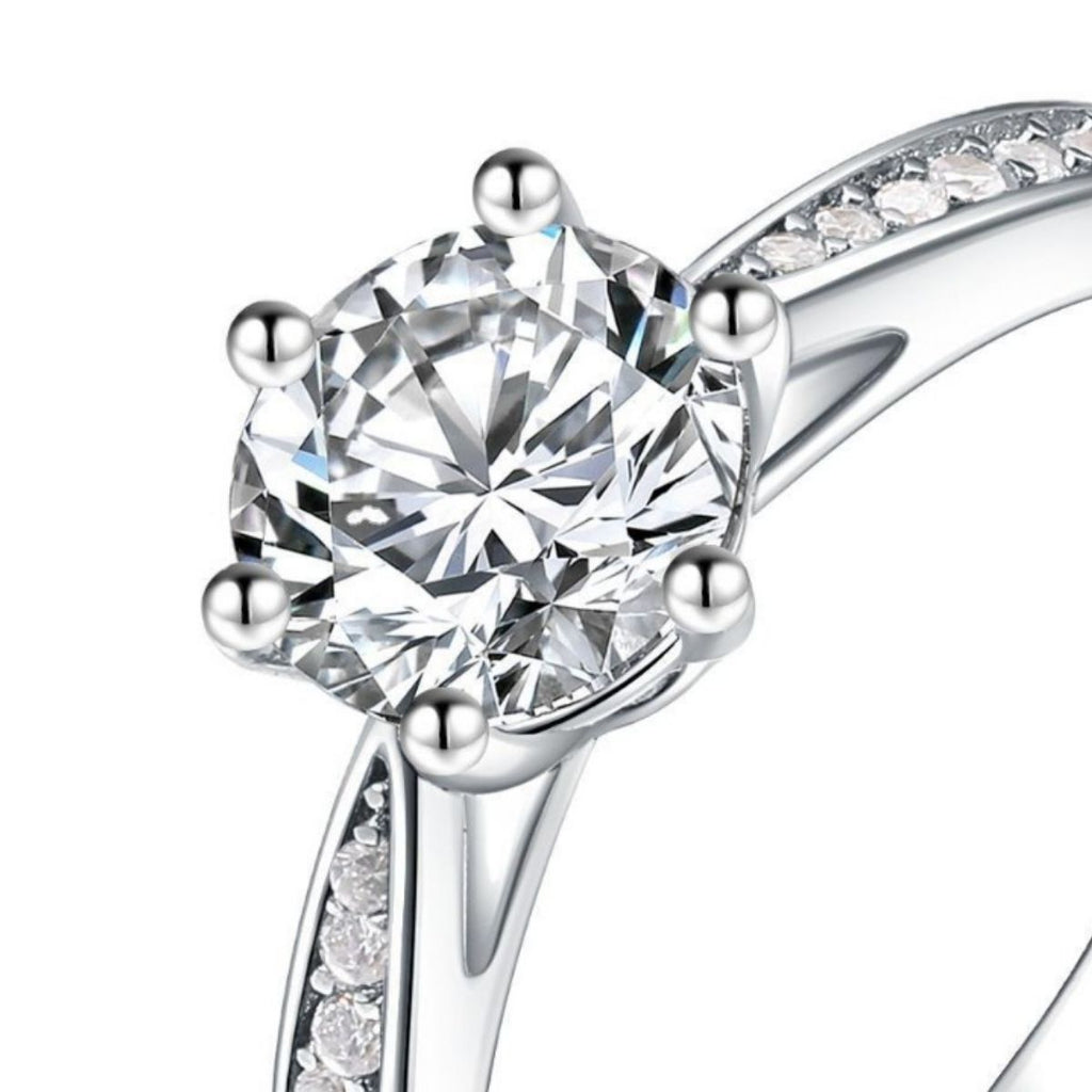 1 Carat Moissanite 925 Sterling Silver Ring