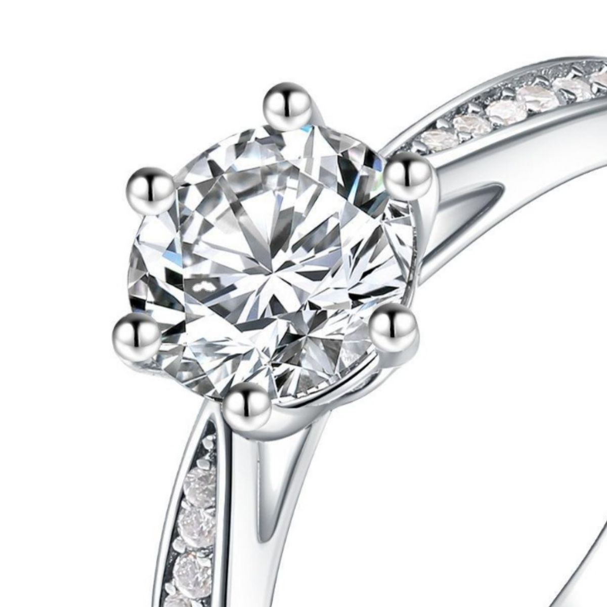 1 Carat Moissanite 925 Sterling Silver Ring