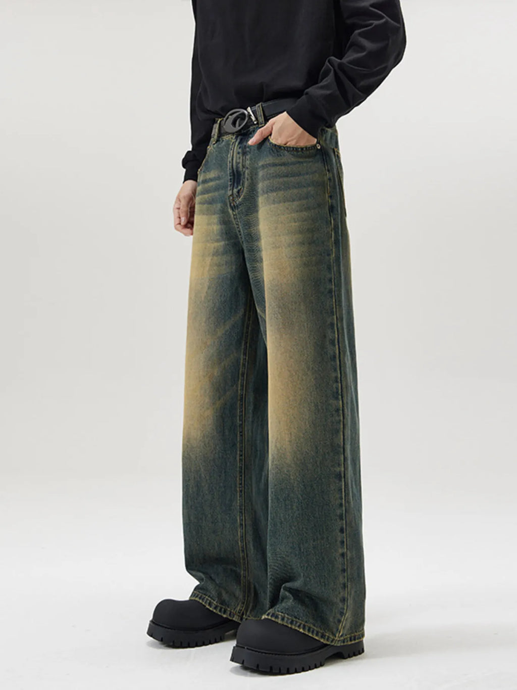 Men's Full Size Wide Leg Jeans Plus Size