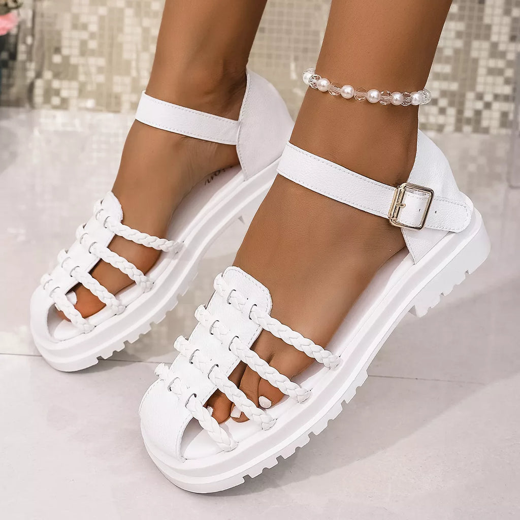 Round Toe Platform Sandals