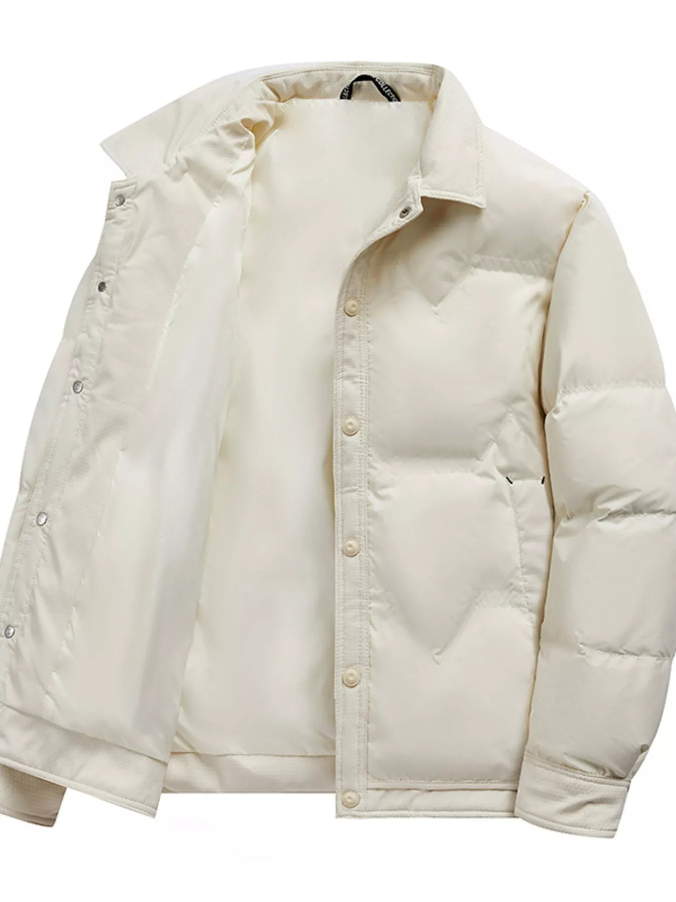 Men's Plus Size Snap-Down Padded Winter Coat