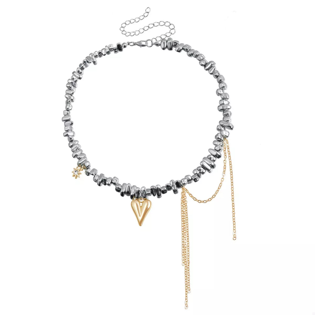 Silver-Plated Heart Necklace