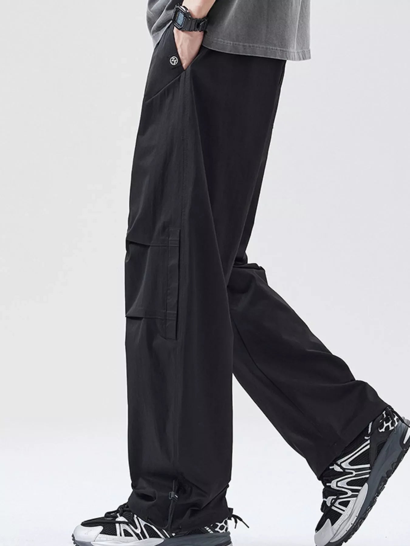 Men's Full Size Relaxed Fit Drawstring Pants Plus Size
