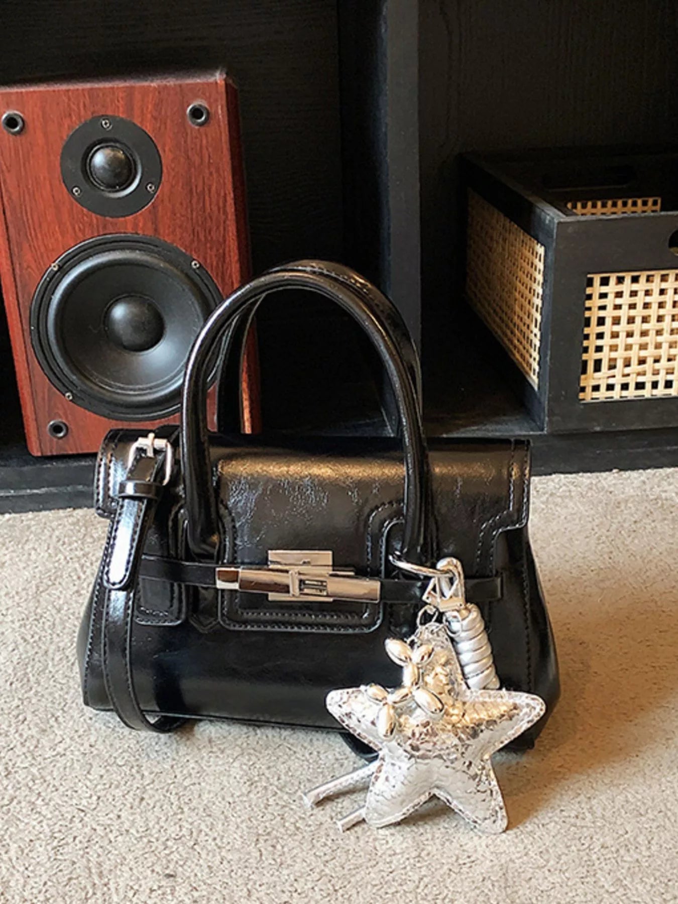 Leather Top Handle Crossbody Bag