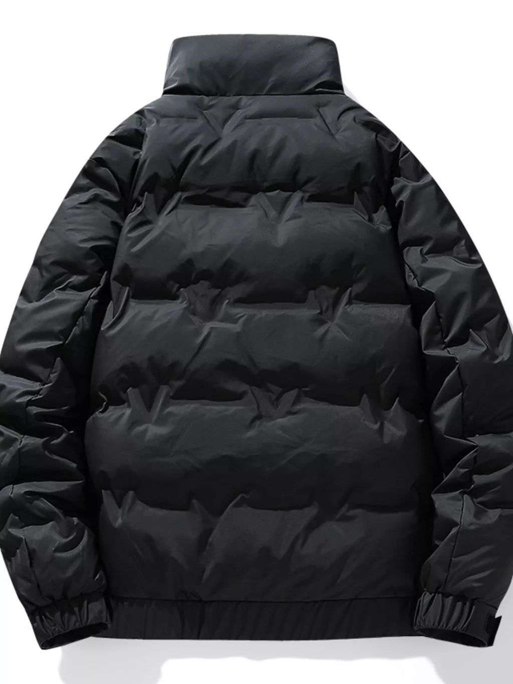 Men's Plus Size Stand Collar Puffer Jacket