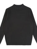 Men's Plus Size Ribbed Hem Long Sleeve Sweater