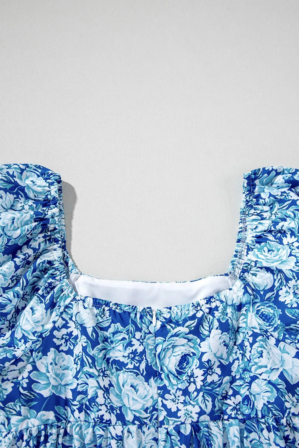 Floral Puff Sleeve Babydoll Mini Dress