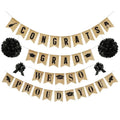36-Pieces: Burlap "Congrats Grads"+ Burlap "We Are So Proud of You"