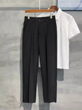 Men's Full Size Seam Detail Straight-Leg Pants Plus Size