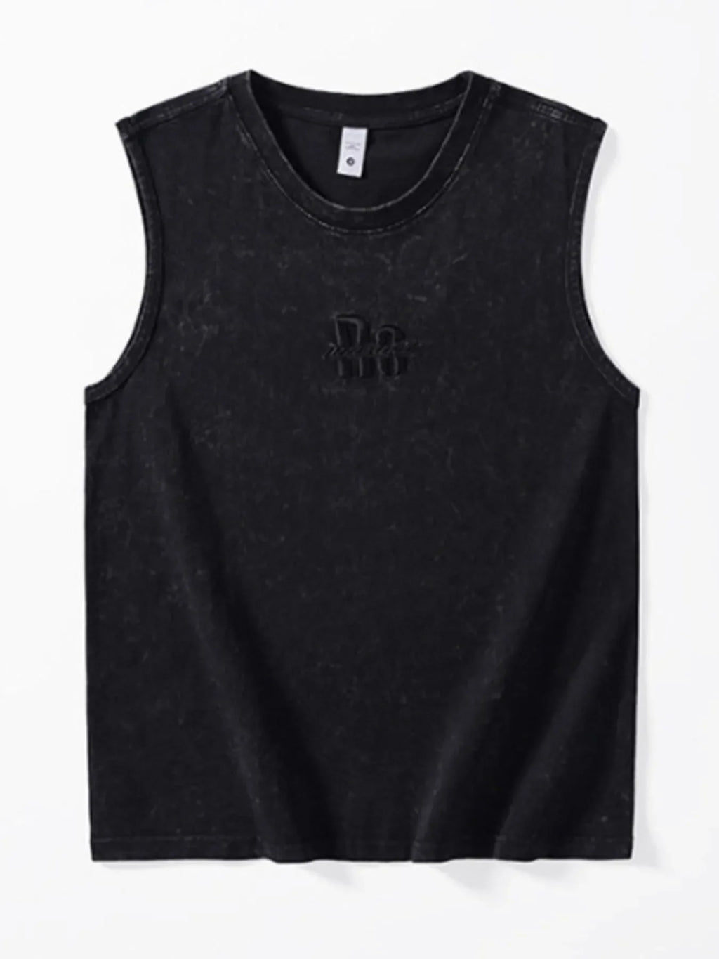Men's Plus Size Washed Distressed Texture Sleeveless Tank