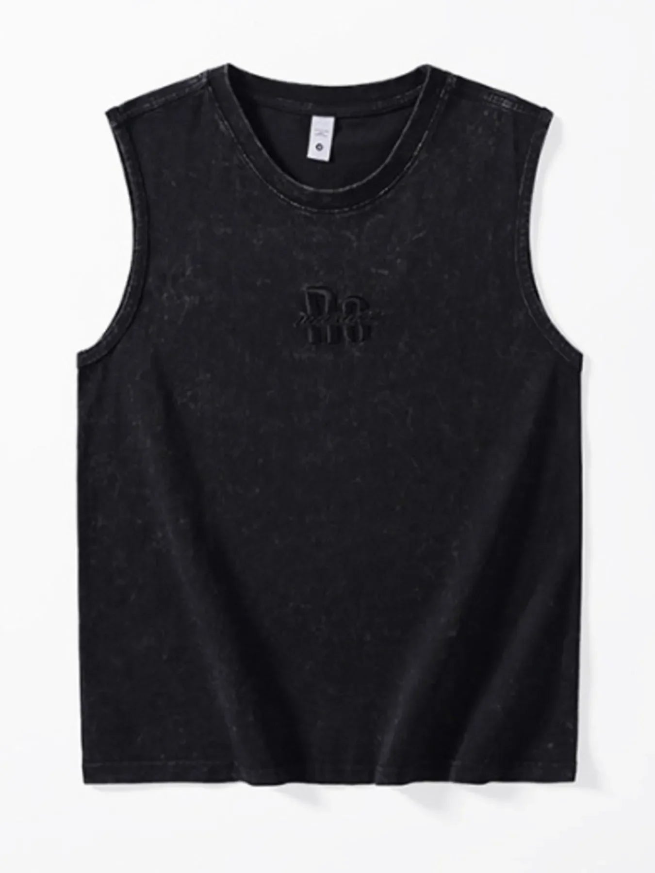 Men's Plus Size Washed Distressed Texture Sleeveless Tank