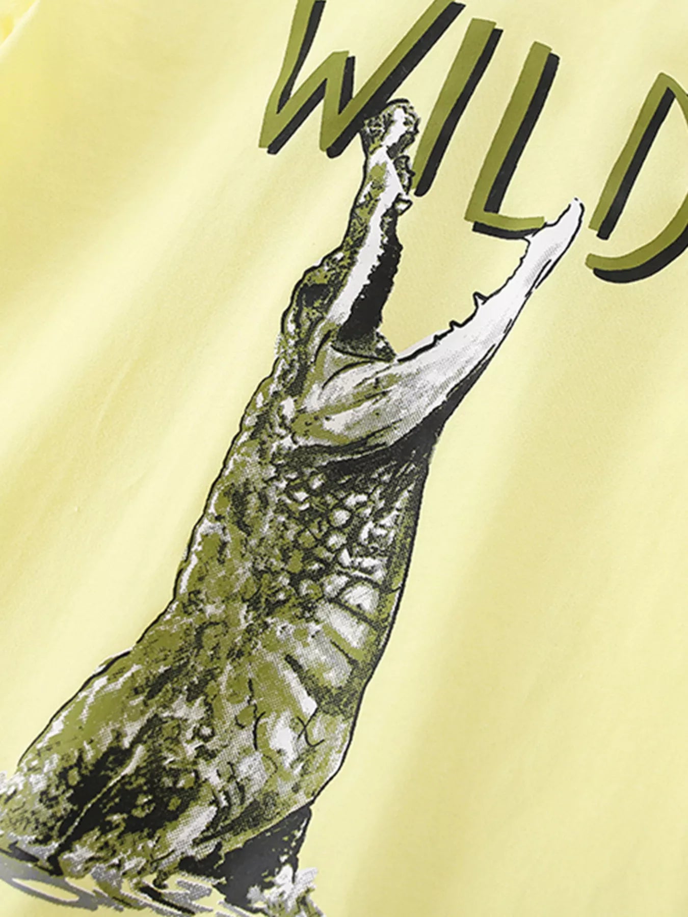 Children's Wild Crocodile Graphic Short Sleeve T-Shirt