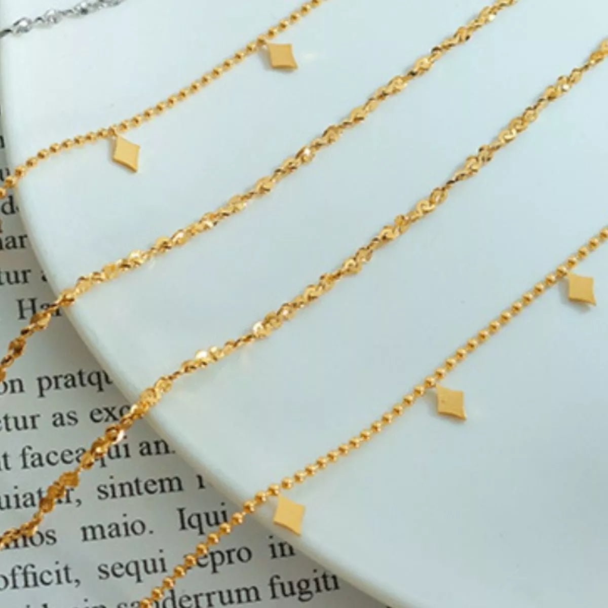 18K Gold-Plated Titanium Steel Layered Necklace