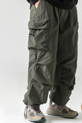 Men's Plus Size Elastic Waist Pants with Pockets