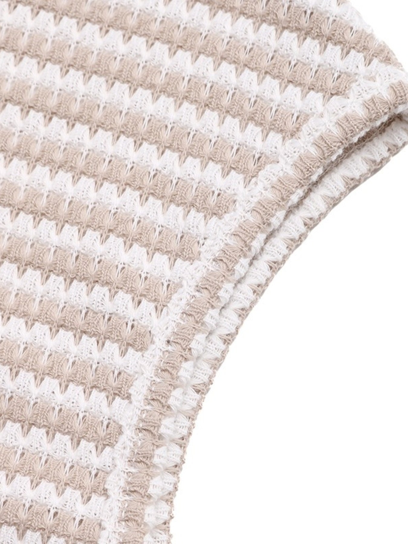 Striped V-Neck Cap Sleeve Top