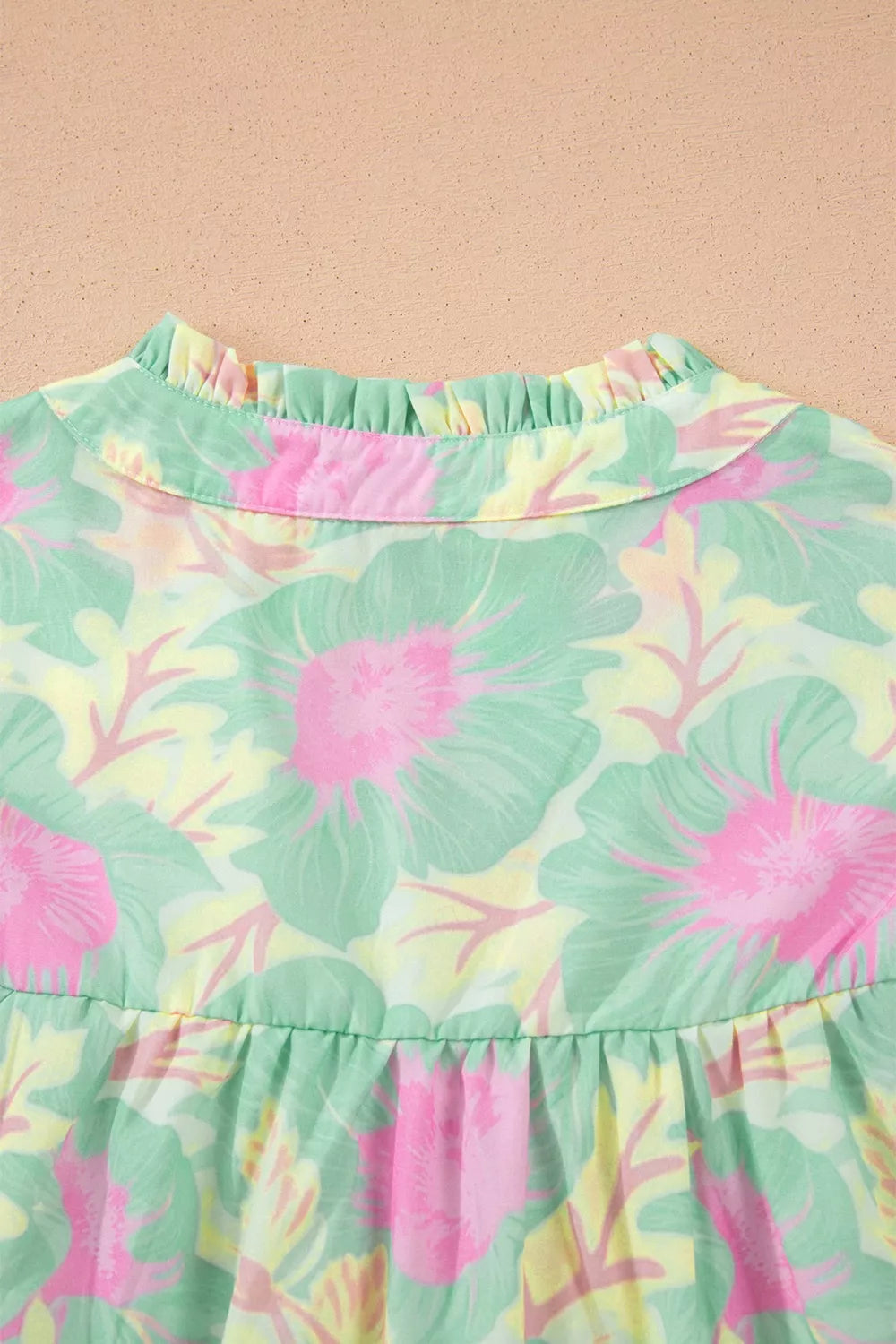 Floral Print Puff Sleeve Blouse