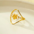 18K Gold-Plated Adjustable Open Ring