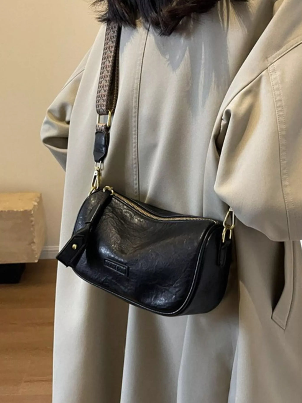 Wide Strap Crossbody Bag