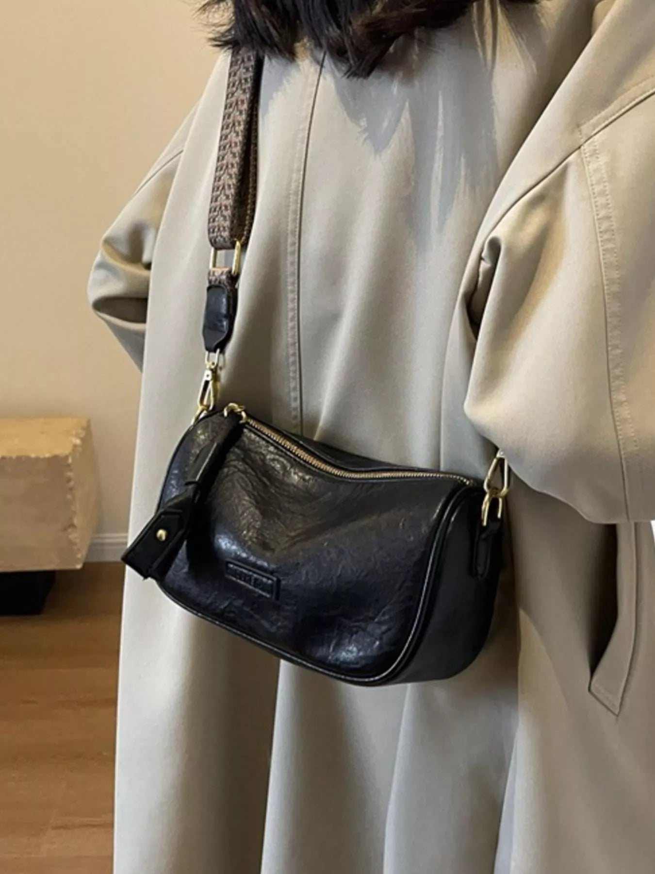 Wide Strap Crossbody Bag