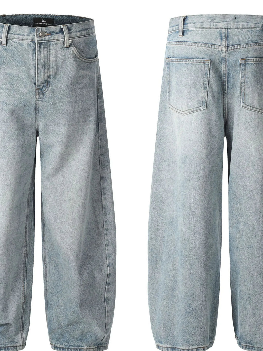 Men's Washed Relaxed Fit Baggy Jeans