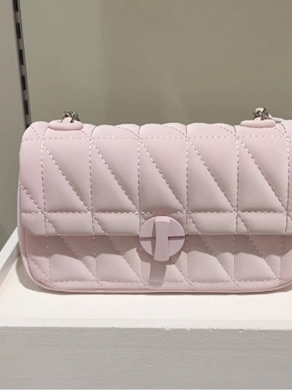 Quilted Flap Chain Crossbody Bag