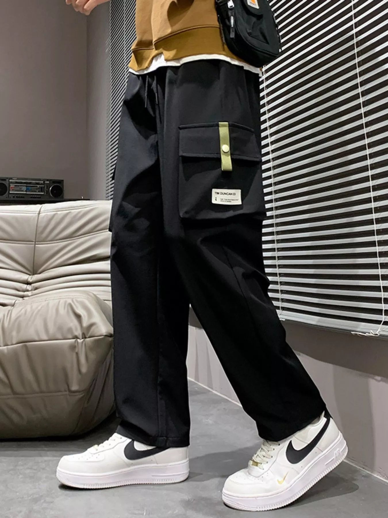 Men's Plus Size Wide Leg Cargo Pants