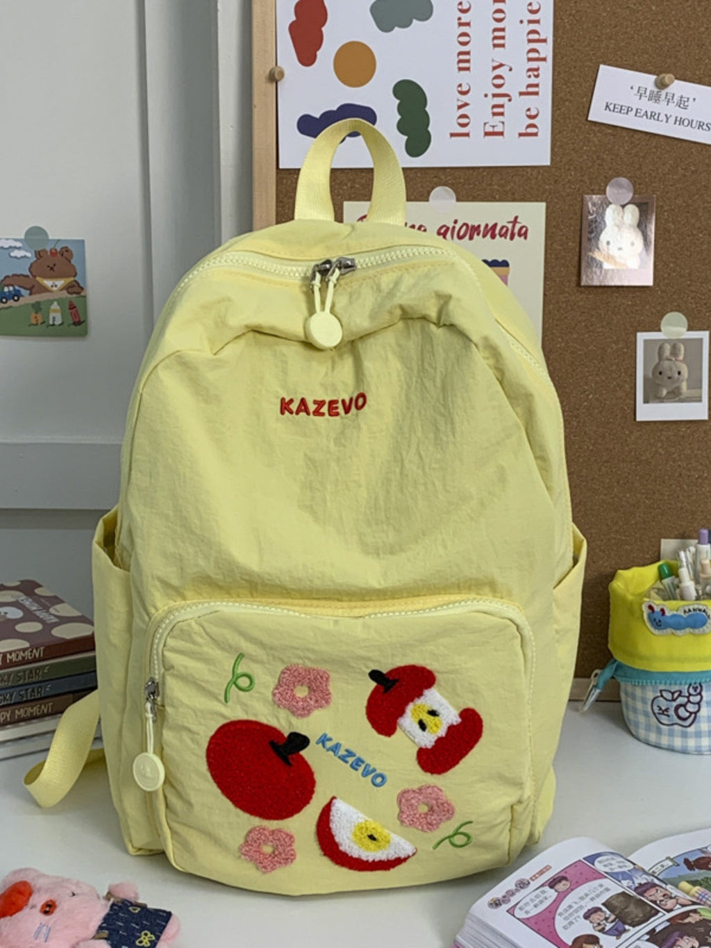 Embroidered Lightweight Backpack Bag