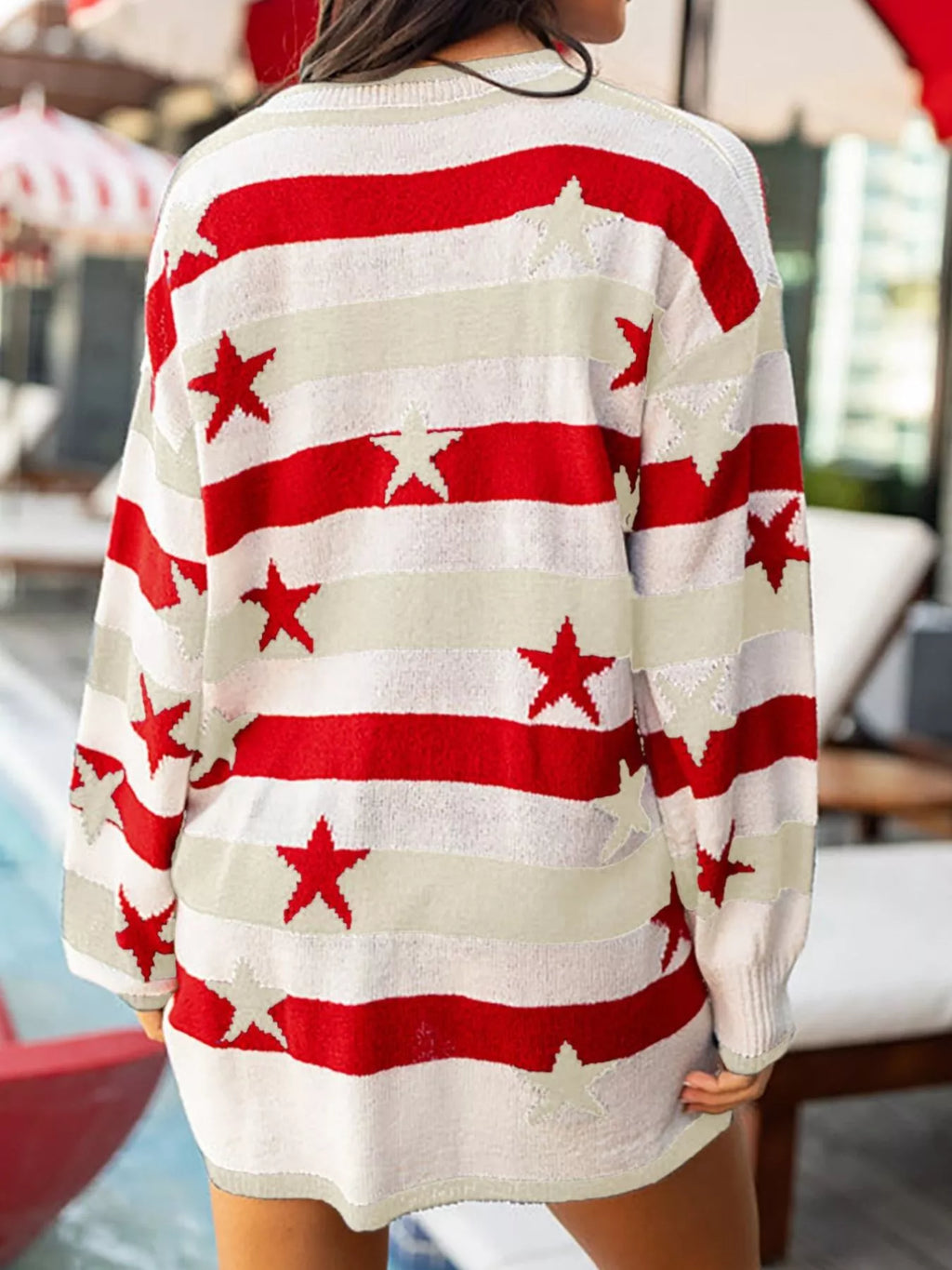 Stars and Stripes Long Sleeve Sweater