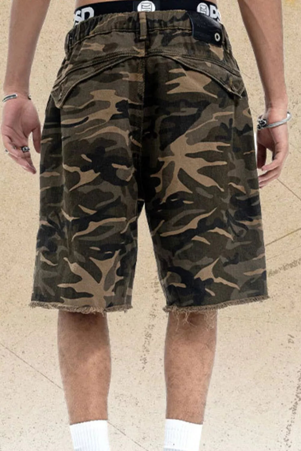 Men's Raw Hem Relaxed Fit Shorts