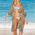 Baha Ranch Vintage Rodeo Poster Duster Kimono Coverup Women's Long Cover Up