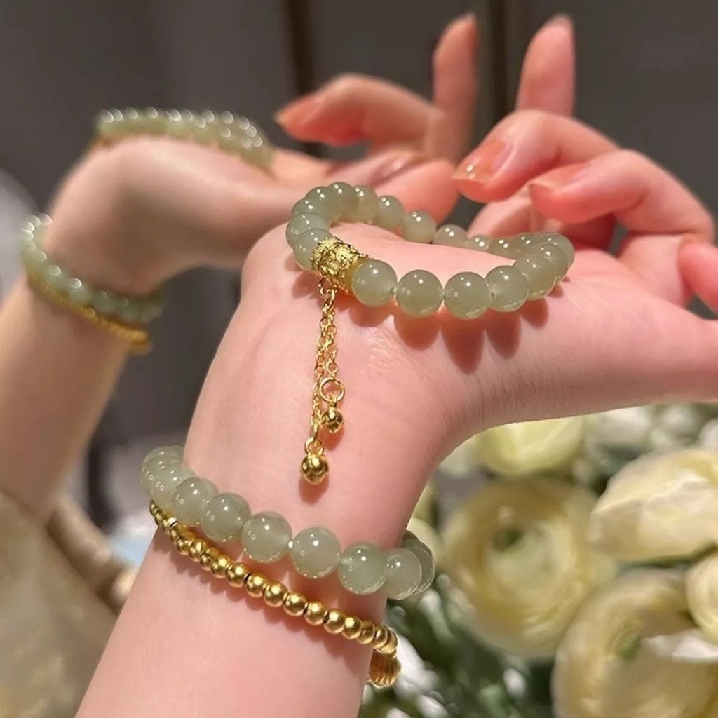 18K Gold-Plated Bead Bracelet
