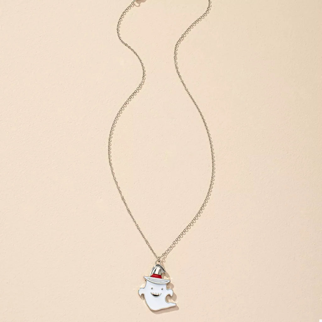 Halloween Cute Ghost Pendant Necklace
