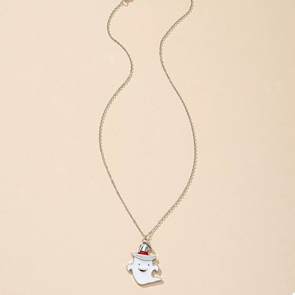 Halloween Cute Ghost Pendant Necklace