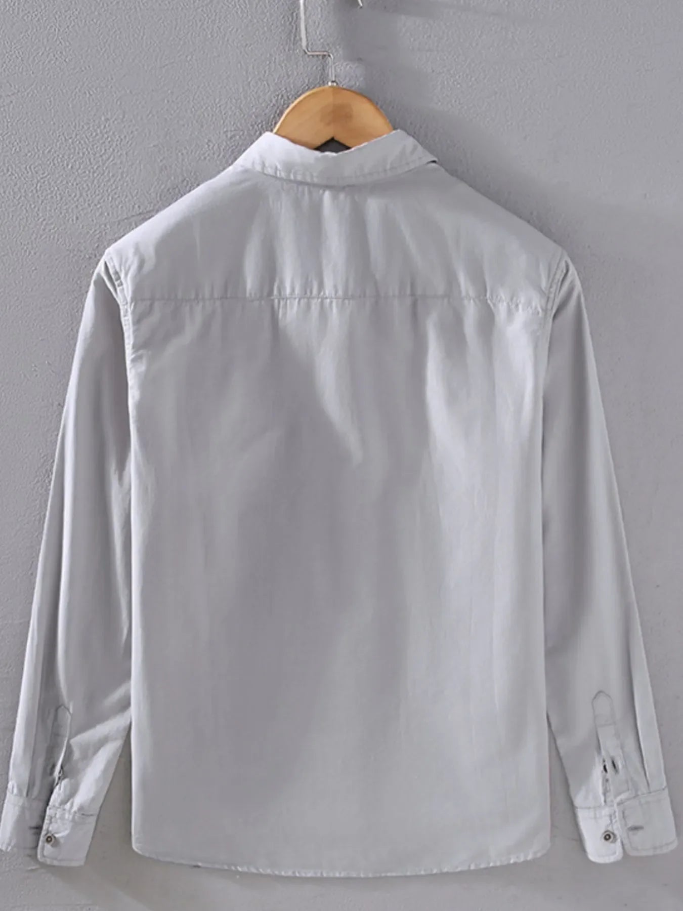 Men's Plus Size Long Sleeve Button-Up Shirt