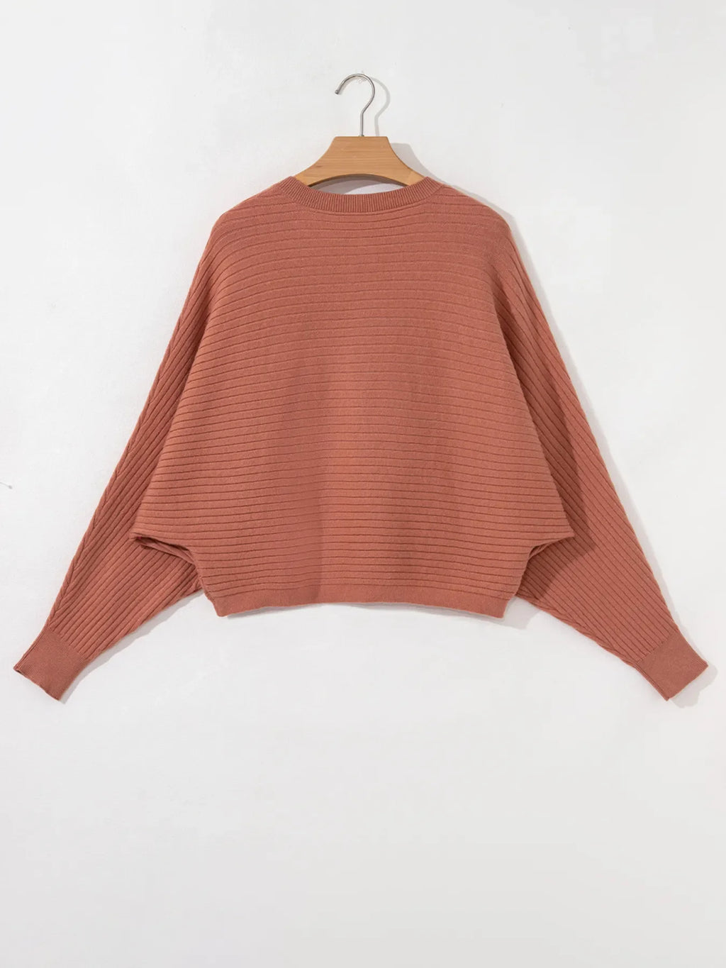 Rib Knit Button Front Dolman Sleeve Sweater Cardigan