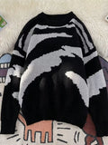 Men's Contrast Round Neck Sweater