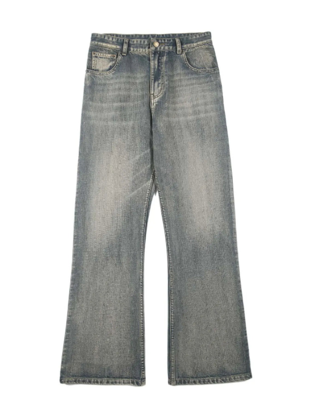 Men's Full Size Vintage Wash Wide Leg Jeans Plus Size