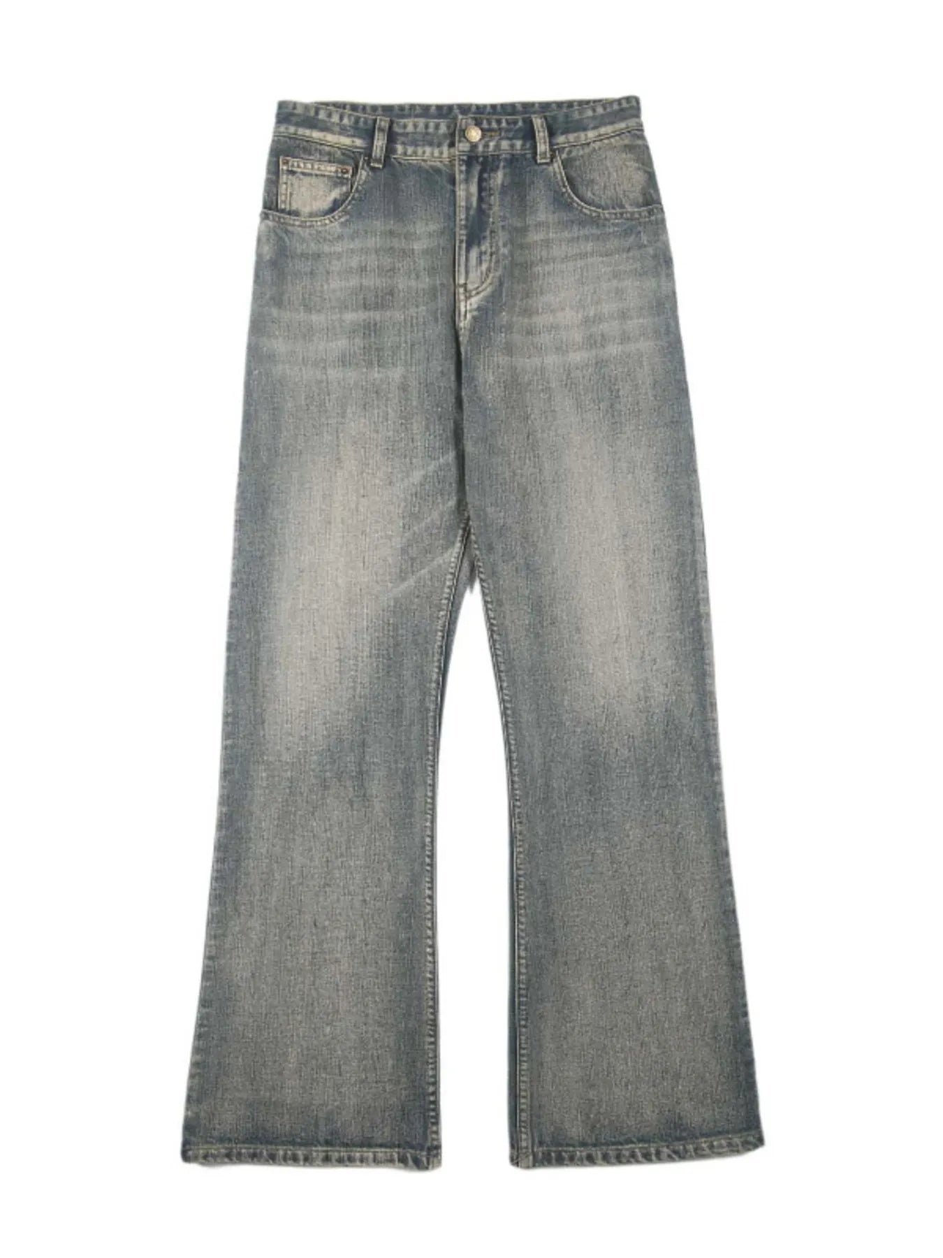 Men's Full Size Vintage Wash Wide Leg Jeans Plus Size