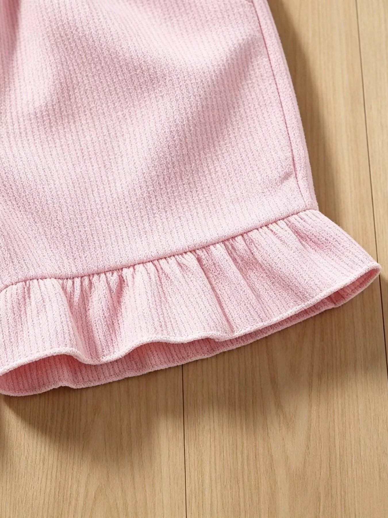 Children's Graphic Round Neck Tee and Shorts Set