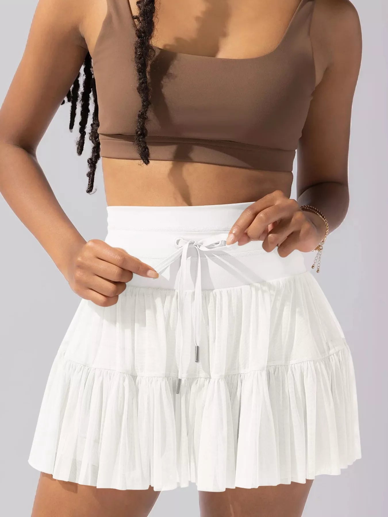 High Waist Skort with Pockets