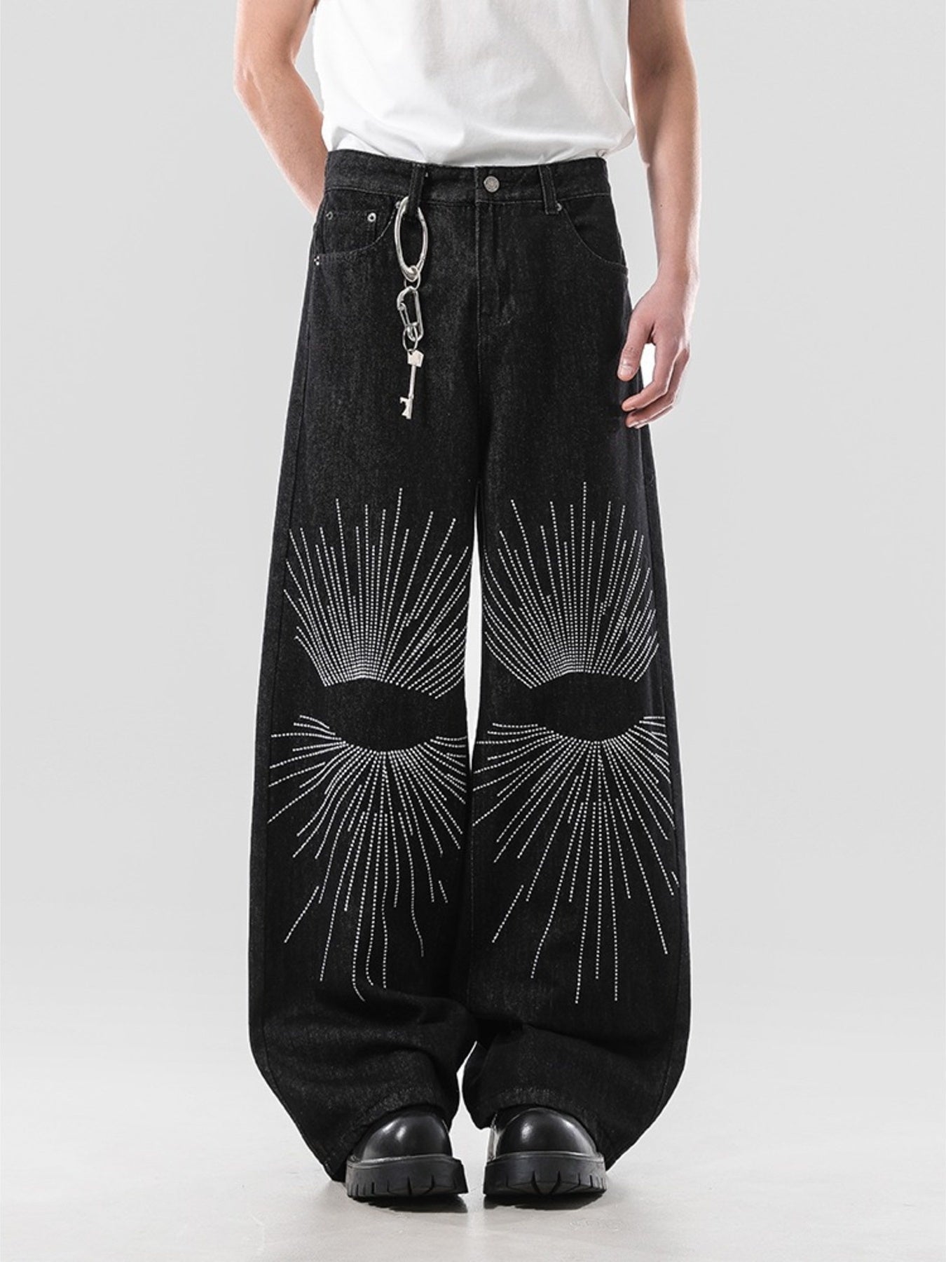 Men's Full Size Wide Leg Jeans Plus Size