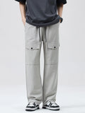 Men's Full Size Drawstring Wide Leg Cargo Pants Plus Size