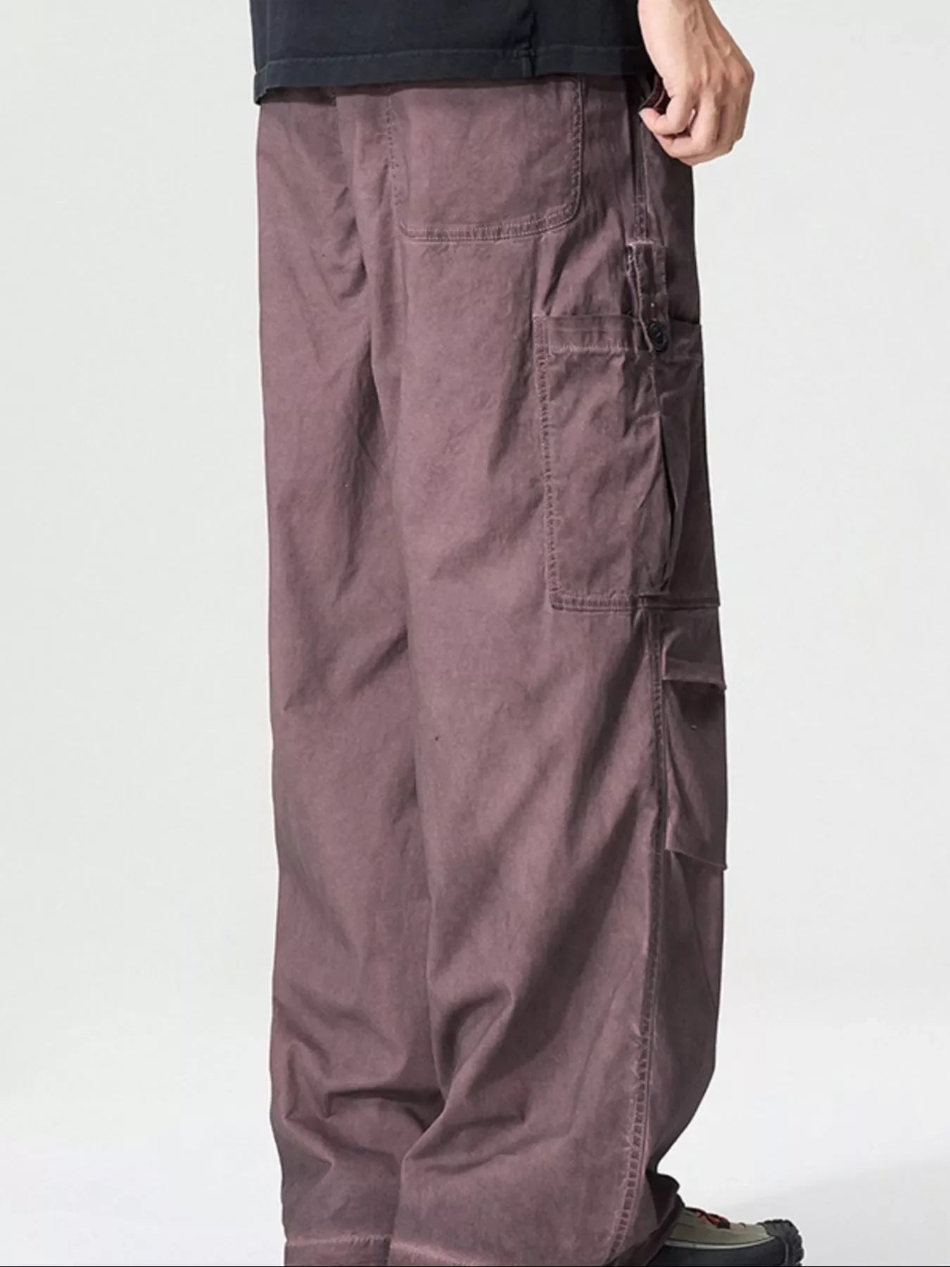 Men's Full Size Wide Leg Cargo Pants Plus Size