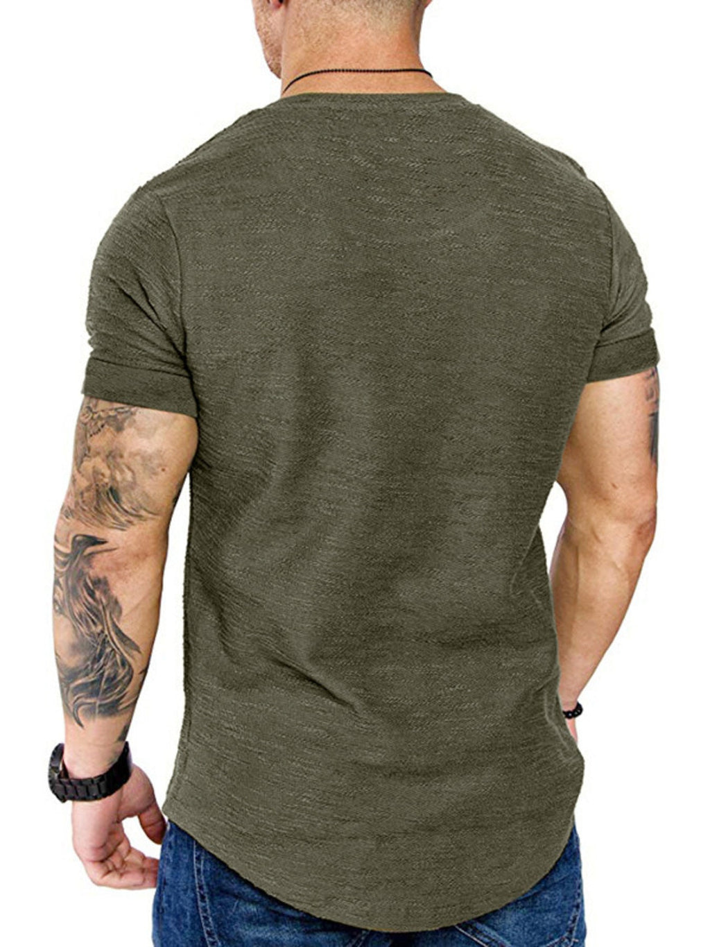 Men's Round Neck Slim Fit Casual T-Shirt
