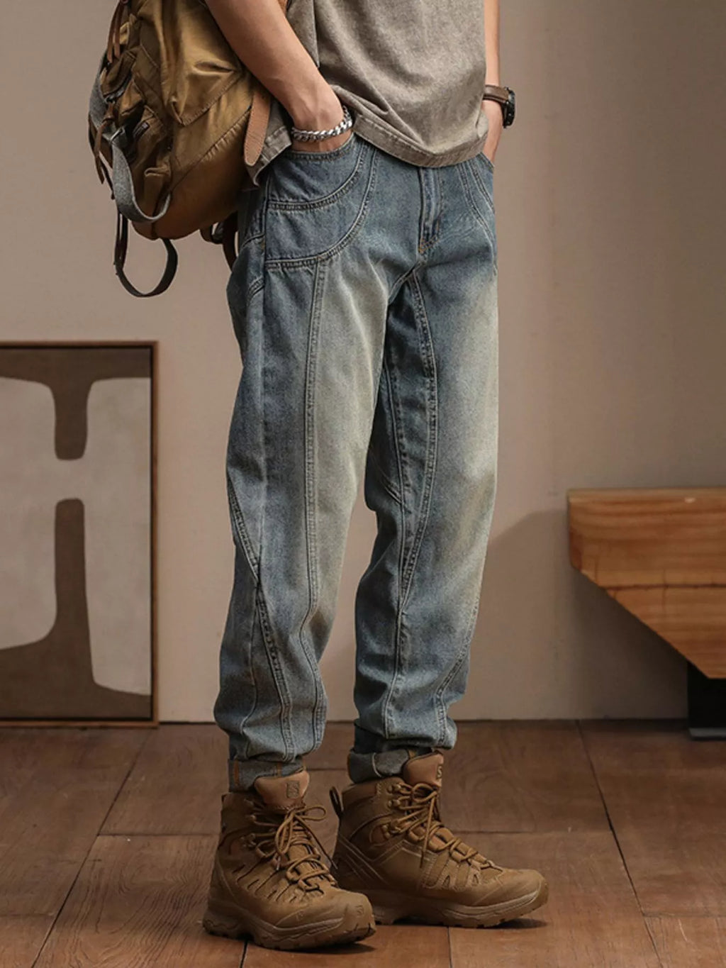 Men's Vintage Wash Relaxed Fit Jeans